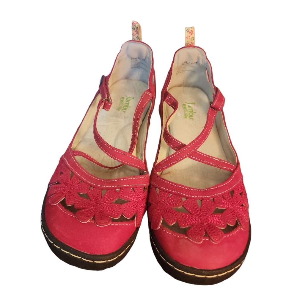 Jambu Red with Floral Women's Shoes